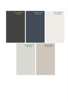 four different shades of gray and white with the same color scheme for each one in it