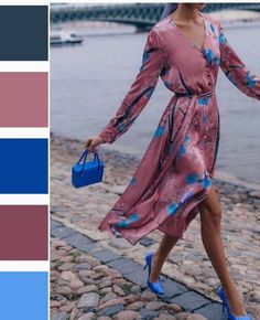 Цветовые сочетания в образе Light Summer Color Palette, Outfits Pastel, Monochromatic Fashion, Outfit Mujer, Feminine Women, Blue Trousers