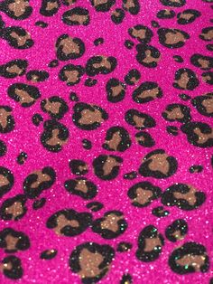 pink and black leopard print fabric with glitter