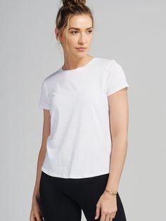 Recess Fitness T-Shirt | Women's Activewear | tasc Performance Basic Go-dry T-shirt For Workout, Basic Moisture-wicking T-shirt For Everyday, Basic Relaxed Fit T-shirt For Workout, Functional White Everyday Activewear, Basic Athletic Fit T-shirt For Workout, Everyday Stretch Functional Tops, Functional Stretch Tops For Everyday, Everyday Functional Stretch Tops, Versatile White T-shirt For Everyday