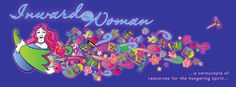 an image of a woman surrounded by colorful letters and symbols on a blue background with the words,