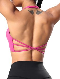 PRICES MAY VARY. 75% nylon, 25%spandex YEOREO 4-Way Stretch Fabric: Made of skin-friendly double-sided high-stretch fabric, soft and comfortable material, moisture wicking and breathable. Strappy open back fitness bra: Thin, delicate straps and open back detail fit your beautiful body perfectly. Stunning Criss Cross back crop and classic neckline design is perfect for a yoga top. Removable padding workout crop: The removable Padded can be adjusted at any time according to your needs. Moderate co Open Back Bra, Yoga Crop Tops, Workout Tops For Women, Yoga Top, Sport Top, Neckline Designs, Beautiful Body, Women's Sports, 4 Way Stretch Fabric