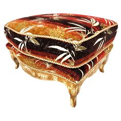 three decorative foot stools sitting on top of each other