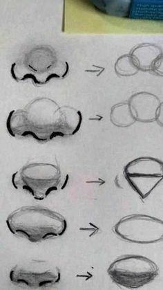 the drawing shows how to draw different shapes