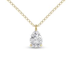 This timeless lab-grown diamond necklace is an eye-catching accessory that will turn heads on any occasion. Expertly designed in 14K yellow gold, this necklace features a radiant 3/4 CTW pear-shaped diamond gracefully resting on and a secure 18-inch link chain. There is no comparison when it comes to this piece's uncon Solitaire Diamond Pendant, Kids Bean Bags, Bean Bag Chair Kids, Diamond Solitaire Necklace, Gold Jewelry Necklace, Solitaire Diamond, Women Men Shoes, Pear Shaped Diamond, 2 Carat