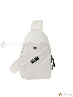 Bird in Bag - Womens Small Canvas Sports Chest Bag and Phone Case White Sports Bags With Zipper Pocket, Sporty School Bag For Mobile Phone, Casual White Shoulder Bag For Outdoor Activities, Casual White Shoulder Bag For Outdoor, Casual White Sports Bag, White Sports Bag With Adjustable Strap, White Large Capacity Shoulder Bag For Sports, White Sporty Crossbody Bag, Functional White Chest Bag For Outdoor