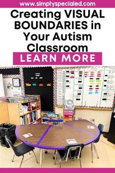 Special Education Classroom Layout, Teacch Classroom Setup, Classroom Dividers, Teaching Boundaries, Aba Classroom, Teaching Executive Functioning Skills