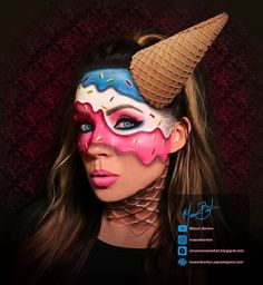 African Makeup, Bomb Pop, Fun Makeup, Face Art Makeup, Halloween Makeup Scary