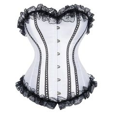 This Beautiful Fashion Underbust Corset Is Lace Up On Back,Plastic Boning To Support The Corset Is Designed To Create A Wonderful Hourglass Figure For An Alternative Outfit A Night Out The Corset Top Is Made Of 90% Polyester And 10% Spandex Material. Corsets And Bustiers Wash Care: Hand Wash Separately In Lukewarm Water, Do Not Wring Dry Or Iron. Medieval Outfit, Plus Size Costumes, Blue Yellow Red, White Corset, Overbust Corset