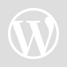 the wordpress logo is shown in white