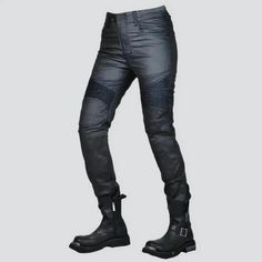 Introducing our sleek and stylish slim biker jeans for ladies from our 2023 Autumn Collection. These moto style jeans are the perfect addition to your wardrobe, offering both modern and function in a single pair of pants.Distinctive Features: Slim Fit: Designed with a slender silhouette, these jeans hug your curves in all the right places for a flattering and trendy look. Wax Coating: The wax coating on these jeans adds an streetwear twist to the ageless black denim, giving you a bold and unique Jeans For Ladies, Riding Jeans, Biker Jeans, Autumn Collection, Moto Style, Style Jeans, 2023 Autumn, Biker Style, Pair Of Pants