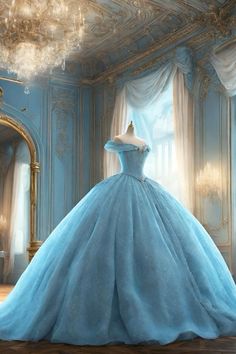 Light Blue Princess Wedding Dress, Formal Sweet 16, Modest Ball Gown, Cinderella Dress Prom, Belles Dress, Hot Prom Dress, Big Dresses