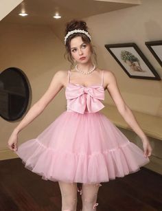 Sweet Pink Bowknot Tulle A-Line Homecoming Dress Cute Birthday Dress – Laylatailor Shop Pink Party Dress Short Aesthetic, Frilly Dresses For Women, Barbie Core Dress, Balletcore Style Summer Party Dresses, Princess Style Summer Party Mini Dress, Princess Style Mini Dress For Summer Party, Summer Party Princess Mini Dress, Summer Prom Princess Fairy Dress, Summer Princess Fairy Dress For Prom