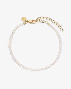 Made in 18K gold over brass Adjustable chain length: 6-8 inches; 15 + 4 cm Pearl size: 1.8-2 mm SKU: B1315 Stethoscope Charms, Seed Bead Bracelet, Healthcare Workers, Seed Bead Bracelets, Shoe Charms, Favorite Rings, Pure Gold, Pearl Size, Health Professionals