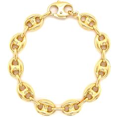 14K Gold Puff Mariner Link Chain Bracelet Wrist Stack, Wrist Stacks, Everyday Bracelet, Gold Link Chain, Link Chain Bracelet, Gold Link, Must Have Items, Link Chain, Chain Lengths