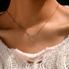 If you're looking for a beautiful and meaningful way to show the eternal love you have for your mother or daughter, this necklace is a perfect choice. The necklace is intricately designed with two interlocking circles, representing the unbreakable bond between mother and daughter. Whether you wear it as a daily reminder of your special bond or give it to your mother or daughter as a gift, this necklace is sure to be cherished for years to come. Why buy from us?: Crafted In Solid S925 Sterling Si Hypoallergenic Rose Gold Jewelry Gift, Hypoallergenic Jewelry Gift, Minimalist Hypoallergenic Charm Necklaces For Anniversary, Minimalist Hypoallergenic Charm Necklace For Anniversary, Everyday Hypoallergenic Charm Necklaces, Mother's Day Jewelry Tarnish Resistant, Tarnish Resistant Charm Necklaces For Mother's Day, Tarnish Resistant Charm Necklace For Mother's Day, Hypoallergenic Rose Gold Jewelry Gift For Her