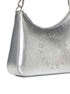 Shoulder Bag from Stella McCartneyComposition: Synthetic->polyurethane, 72% Synthetic->polyester, 27% Metals & Alloys->aluminium, 1% Modern Shoulder Bag With Silver-tone Logo Plaque, Chic Top Handle Bag With Silver-tone Logo Plaque, Modern Evening Shoulder Bag With Silver-tone Logo, Designer Silver Bag With Metal Logo, Silver Shoulder Bag With Top Handle And Silver-tone Logo, Shoulder Bag With Silver-tone Logo Plaque For Everyday Use, Modern Metallic Bag With Silver-tone Logo Plaque, Modern Travel Bag With Silver-tone Logo, Modern Travel Bags With Silver-tone Logo Plaque