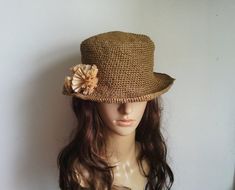 hand crocheted sun hat.raffia straw hat for beach travel and Handmade Brown Sun Hat For Summer, Handmade Brown Summer Sun Hat, Brown Yarn Crochet Hat For Summer, Beige Crochet Straw Hat For Vacation, Brown Crochet Sun Hat For Spring, Brown Handmade Summer Straw Hat, Handmade Brown Summer Straw Hat, Handmade Brown Crochet Hat For Summer, Beige Yarn Straw Hat For Vacation