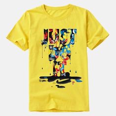 Check out JUST DO IT Men's and Women's Round Neck Colorful Printed T-shirt, the latest item I added on eBay! #eBay #eBaySeller Multicolor Letter Print T-shirt For Streetwear, Colorful Casual T-shirt With Letter Print, Multicolor Logo Print T-shirt For Streetwear, Multicolor Cotton T-shirt With Logo Print, Yellow Graphic Tee With Graffiti Print, Casual Multicolor Logo Print T-shirt, Casual Multicolor T-shirt With Logo Print, Casual Colorful T-shirt With Letter Print, Yellow Cotton T-shirt With Sublimation Print