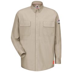 PRICES MAY VARY. CAT 2, NFPA 2112 Compliant, Arc Rating ATPV 9.1 cal/cm2 Exclusively with Westex G2 fabrics by Milliken - Flame-resistant, 6.5 oz. (220 g/m2) Twill Hemmed front placket with button closure Zipper closure on napoleon pocket Stretch woven mobility panel at back armhole and full underarm gusset Workwear Store, Carhartt Shirts, Safety Clothing, Cat 2, Blue Fits, Pocket Shirt, Formal Shirts, Cool Shirts, Patch Pocket