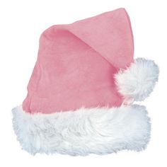 (Case of 12) Beistle Pink Velvet Santa Hat with Plush Trim Pink Santa Hat, Purple Santa, Realistic Artificial Christmas Trees, Christmas Hair Accessories, Xmas Wallpaper, Modern Party, Pink Christmas Decorations, Santa Hats, Christmas Central