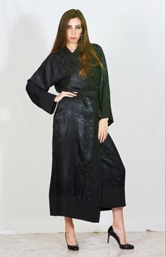 Black lingerie robe plus size Elegant Black Abaya For Formal Occasions, Elegant Black Formal Abaya, Elegant Fitted Black Abaya, Black Fitted Elegant Robe, Elegant Fitted Black Robe, Black Open Front Evening Kimono, Black Silk Evening Kimono, Elegant Black Silk Robe, Long Black Evening Robe