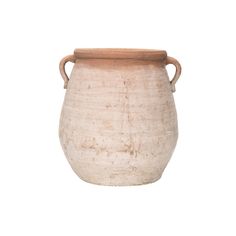 a white vase with a wooden lid on a white background