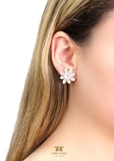 Bridal Earrings Bridal Cluster Crystal Earrings Bridal | Etsy Flower Shaped Earrings For Wedding, Flower-shaped Earrings For Wedding, Elegant Wedding Clip-on Plug Earrings, Elegant Clip-on Plug Earrings For Wedding, Wedding Clip-on Flower Earrings, White Pierced Diamond Earrings For Wedding, White Pierced Diamond Wedding Earrings, Wedding Jewelry Single Flower Shaped Earring, Flower Shaped Single Earring For Wedding