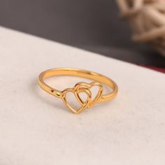 Heart Shape Couple Ring/ 925 Sterling Silver/ 14K Gold Platted/ Minimalist Ring/ Double Heart Couple Ring/ Promise Ring/ Gift For Her- Him. Manufacture Country : India * Customization always available for Ring size, metal selection and any type of center stones changes, etc.... * If you want to make your own idea of Jewelry we can do it. Material : 925 Sterling Silver Ring Shape : Heart Ring Size : All Size Available Weight : 4.32 gm * Shipment will dispatch within maximum 2-3 Days of Order done Delicate Gold Heart Ring For Everyday, Gold Heart Ring For Promise, Mother's Day, Gold Dainty Heart Ring For Mother's Day, Gold Midi Rings For Valentine's Day, Minimalist Open Heart Gold Ring, Minimalist Double Heart Anniversary Rings, Gold Double Heart Ring For Mother's Day, Gold Heart-shaped Midi Rings For Anniversary, Minimalist Double Heart Ring For Gift