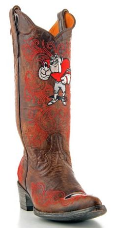 UGA Gear — girl meets gameday #boots #Georgia #bulldogs Georgia Bulldog Shoes, Georgia Dawgs, Georgia Girls, Georgia Football, Georgia Boots, Handcrafted Boots, Embroidered Boots, University Of Georgia, Leather Cowboy Boots