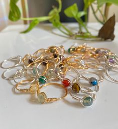 -these customizable gemstone rings are made with natural crystals, non-tarnishing wire, and love -if you are wanting a crystal to look a certain way, please leave a note, as all crystal beads are unique. -THIS IS FOR SILVER RINGS-- if you are wanting gold wire, the listing for those is here: https://www.etsy.com/JaydeJewelryShop/listing/1152926789/gold-wire-wrapped-crystal-rings-gemstone?utm_source=Copy&utm_medium=ListingManager&utm_campaign=Share&utm_term=so.lmsm&share_time=1641 Adjustable Wire Wrapped Stackable Rings As Gift, Gift Wire Wrapped Adjustable Stackable Rings, Gift Stackable Wire Wrapped Adjustable Rings, Adjustable Hand Wrapped Stackable Rings For Gifts, Spiritual Hand-wrapped Rings As Gifts, Adjustable Wire Wrapped Crystal Ring For Healing, Adjustable Round Crystal Healing Ring, Handmade Adjustable Crystal Promise Ring, Adjustable Nickel-free Crystal Ring As Gift