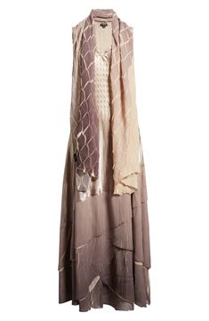 Designed to be travel friendly and wrinkle-free, this charmeuse-and-chiffon gown will be your first choice for out-of-town special occasions. Includes dress and scarf 54" length (size Medium) Slips on over head V-neck Sleeveless Partially lined 100% polyester Dry clean or hand wash, dry flat Made in the USA Gown With Scarf, Charmeuse Gown, Dress And Scarf, Beach Cafe, Chiffon Gown, Chiffon Ruffle, First Choice, Wrinkle Free, Special Occasion