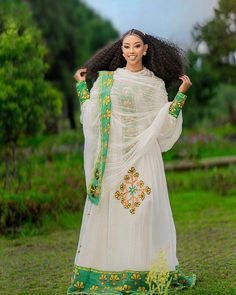 This beautiful light green Habesha dress brings together elegance and tradition in one stunning piece. The Habesha kemis is delicately designed with a modern touch, highlighting the timeless charm of Ethiopian traditional dress. Its soft green hue and graceful silhouette make it perfect for cultural events and special occasions. Material Cotton Menen Thread Estimated delivery : 2 weeks to 3 weeks Contact WhatsApp +1(304)-306-2784Email: contact@ethiopian.store Holiday Wedding Dress, Habesha Dress, Ethiopian Traditional Dress, Habesha Kemis, Cultural Events, Holiday Wedding, Traditional Dress, African Attire, Dress Elegant