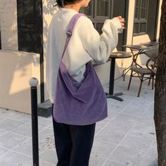 Classic Leather Bag, Corduroy Tote Bag, Boys Necklace, Retro Bags, Purple Bag, Large Purse, Women Bags Fashion, Canvas Handbags, Bag Light