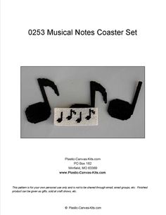 an instruction manual for musical notes coaster set