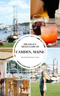 there is a collage of pictures with the words, things to do in camden maine