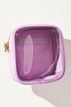 Don't be fooled by its little size - the Mini Pouch is tiny-but-mighty. Hold your smaller daily essentials with ease. | Clear Front Mini Pouch by Stoney Clover Lane in Purple, Women's, Nylon at Anthropologie Preppy Pouch, Clear Pouch, Pink Lifestyle, Purple Fits, Stoney Clover Lane, Stoney Clover, Mini Pouch, Relaxation Techniques, Mini Pouches