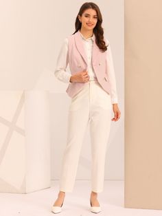 Shop Allegra K for waistcoat lapel collar dressy versatile racerback suit vest you are looking for, get more women's vests for yourelf. Order now! Free Returns! Women's Vests, Suit Vest, Lapel Collar, Womens Vest, Order Now, Collar, Pink