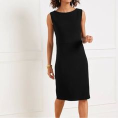 The Perfect Mix Of Work And Play. Our Flattering Sheath Dress Is Detailed With An Elegant Boatneck. A Polished Essential In Easy-To-Pack And Easy-Care Fabric. Features: Sheath Dress Sleeveless Hits At Knee Selling For A Friend. She Has A Huge Talbots Collection That She’s Letting Go Because She Lost Weight. All These Clothes Are From Her Personal Closet. They Are In Excellent Condition. Some Are New With Tags, Some Are Just Wash But Didn’t Able To Wear It. Some Are Worn Just A Couple Of Times. B Classic Black Midi Dress For Career, Elegant Black Midi Dress For Career, Sleeveless Shift Midi Dress For Work, Elegant Evening Shift Midi Dress, Classic Black Sheath Midi Dress, Elegant Sleeveless Shift Midi Dress, Elegant Sheath Shift Dresses, Black Sheath Dress For Career, Elegant Black Shift Dress