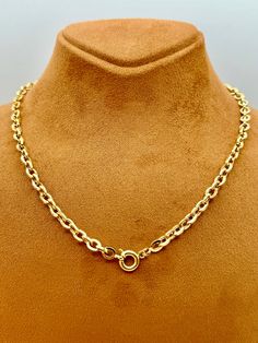 18k Gold oval Rolo chain, 5.4 mm, 18 inches, 9.100 gr . This is a Trending Etsy Bestselling Rolo Necklace. It is made with Authentic Genuine 18K Gold. Easy to layer! Looks beautiful with your favorite charms or even if you wear it alone. BEST PRICE ON ETSY FOR Real 18k GOLD NECKLACES! Premium spring ring Hook for added safety! Priced to sell! Compare our prices to other similar sellers! Arrives in a GIFT BOX and includes FREE SHIPPING within the USA and Canada. International shipping is availabl Luxury Gold Plated Chain Necklace, Oval Link Chain Necklace For Anniversary, Oval Yellow Gold Chain Necklace With Adjustable Chain, Yellow Gold Oval Link Rolo Chain Necklace, Yellow Gold Necklace With Oval Link Rolo Chain, Gold Plated Oval Chain Necklace, Oval Yellow Gold Necklace With Cable Chain, Yellow Gold Oval Necklace With Gold Chain, Oval Yellow Gold Necklace With Gold Chain