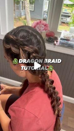 The Braid Co. on Instagram: "🐉 DRAGON BRAID TUTORIAL  DM me some pics of things you’d like tutorials on !   #dragonbraids #pullthroughbraid #braiding #tutorial #braidschool" Messy Pull Through Braid, Braiding Long Hair, Bubble Braid Soccer Hair, Hair For Soccer Pictures, Athletic Hairstyles Bubble Braid, How Do You Do A Dragon Braid, How To Do A Dutch Fishtail Braid, Crown Braid With Bun, French Braids Ideas