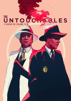 the untouchables movie poster with two men in hats