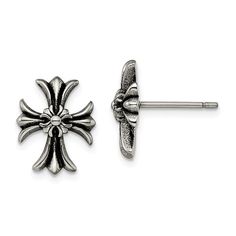 Stainless Steel Polished and Enamel Cross Post Earrings – Birthstone Company Chrome Hearts Earring, Chrome Hearts Jewelry, Enamel Cross, Steel Product, Stainless Steel Polish, Dope Jewelry, Pierced Jewelry, Funky Jewelry, Jewelry Lookbook