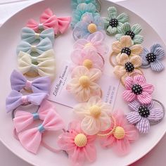 These Toddler Hair ties are Perfect Size, holds up hair well when kids move. Stay in toddler hair without slipping. They comes in assorted colors hair ties a variety of cute Flowers and bow, matching perfectly with kids everyday outfits. Available in 7 color different set. More designs are available please visit our shop.  Colours may be slightly different depending on your screen settings. ♥Coution: Accessories should not be treated as toys, as with all small items, please use caution with use especially with very young children. This items should be used under adult supervision. Buyer assumes all responsibility.  🌸See our entire collection here: https://www.etsy.com/shop/LittlehoopTreasures 🙏thank you for supporting our small business Toddler Bow, Colors Hair, Toddler Hair Bows, Kids Moves, Hair Elastic, Baby Flower, Toddler Bows, Hair Elastics