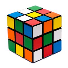 a rubik cube with different colors and shapes