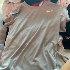 Brand New Nike Gray Summer Tops, Nike Summer Gray Tops, Shirt Nike, Gray Shirt, Grey Shirt, Nike Tops, Women's Nike, Nike Women, Womens Tops