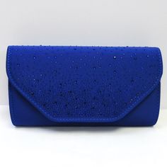 Royal Blue Rhinestone Evening Bag Clutch Sparkle Bridal Wedding Formal #26. You Will Receive One Evening Bag As Shown. It Is A Royal Blue Satin Material With Royal Blue Rhinestones On The Front . The Back Is Plain, . It Has A Removable Metal Chain Strap . It Measures Approximately 9 Inches Ling By 5 Inches High By 2 Inches Deep . Inside Has One Small Open Pocket . Brand New . Blue Rhinestone Evening Bag For Weddings, Blue Rhinestone Evening Bag For Party, Blue Rhinestone Clutch For Party, Blue Evening Clutch With Rhinestones, Blue Rhinestone Clutch For Evening, Blue Rhinestone Clutch For Events, Blue Rhinestone Evening Bag, Blue Rectangular Evening Bag For Wedding, Blue Rectangular Evening Bag For Wedding Guest