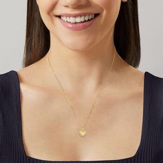 Ross-Simons - .15ct t. w. Diamond Heart Pendant Necklace in 14kt Yellow Gold. 16". RS Pure. Modern designs that complete your outfit and complement your personality. Add some romance to your layers. Suspending from a cable chain, the polished 14kt yellow gold heart pendant glistens with .15 ct. t. w. diamonds, which also decorate the bale. Springring clasp, diamond heart pendant necklace. Diamond birthstones are the perfect gift for April birthdays. Yellow Gold Heart Necklace With Diamond And Delicate Chain, Valentine's Day Heart Pendant Yellow Gold Diamond Necklace, Valentine's Day Yellow Gold Heart Pendant Diamond Necklace, Valentine's Day Yellow Gold Diamond Necklace With Heart Charm, Valentine's Day Yellow Gold Heart Charm Diamond Necklace, Valentine's Day Yellow Gold Open Heart Diamond Necklace, Valentine's Day Yellow Gold Heart Necklace With Diamond Accents, Dainty 14k Gold Diamond Necklace For Valentine's Day, Yellow Gold Diamond Necklace For Valentine's Day