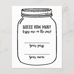 a printable card with the words guess how many things are in the jar?