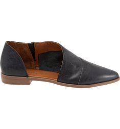 Bueno Blake Half d'Orsay Leather Flat | Nordstrom Slip-on Flats With Leather Lining, Casual Leather Flats With Ortholite Insole, Spring Leather Shoes With Ortholite Insole, Leather Flats With Flat Heel For Fall, Casual Calf Leather Flats With Leather Footbed, Casual Slip-on Flats With Leather Lining, Leather Flats With Branded Insole, Medium Width Leather Slip-on Flats, Slip-on Leather Flats With Flat Heel